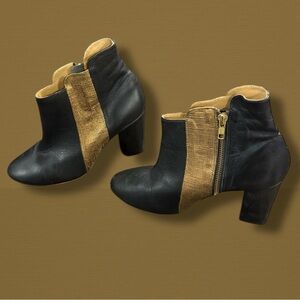 Nina Payne Odessa Heeled Leather Booties size 39/8.5